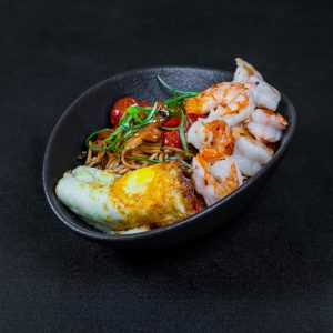 Лапша с креветками