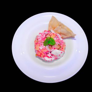 Салат с кальмарами и креветками